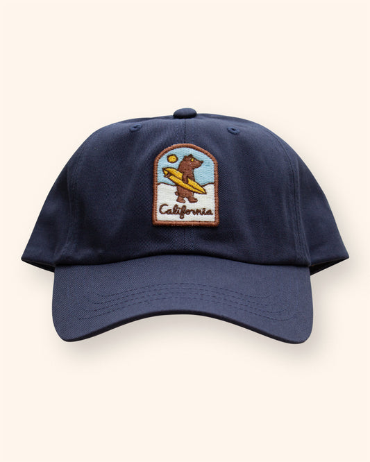 California Surfer Bear Dad Hat