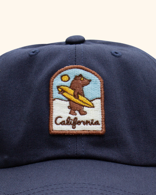 California Surfer Bear Dad Hat