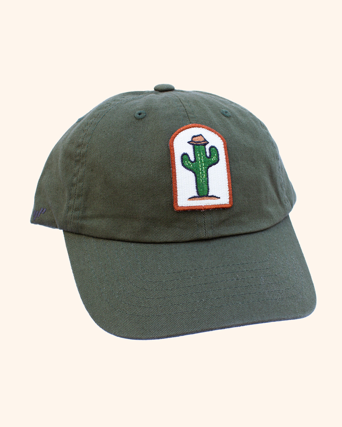 Olive Green Cactus Dad Hat