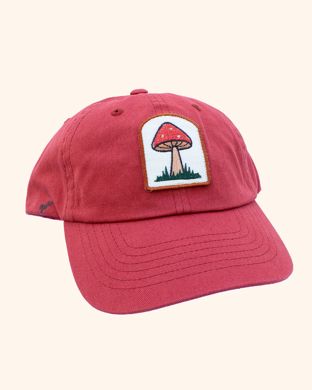 Rustic Red Mushroom Dad Hat