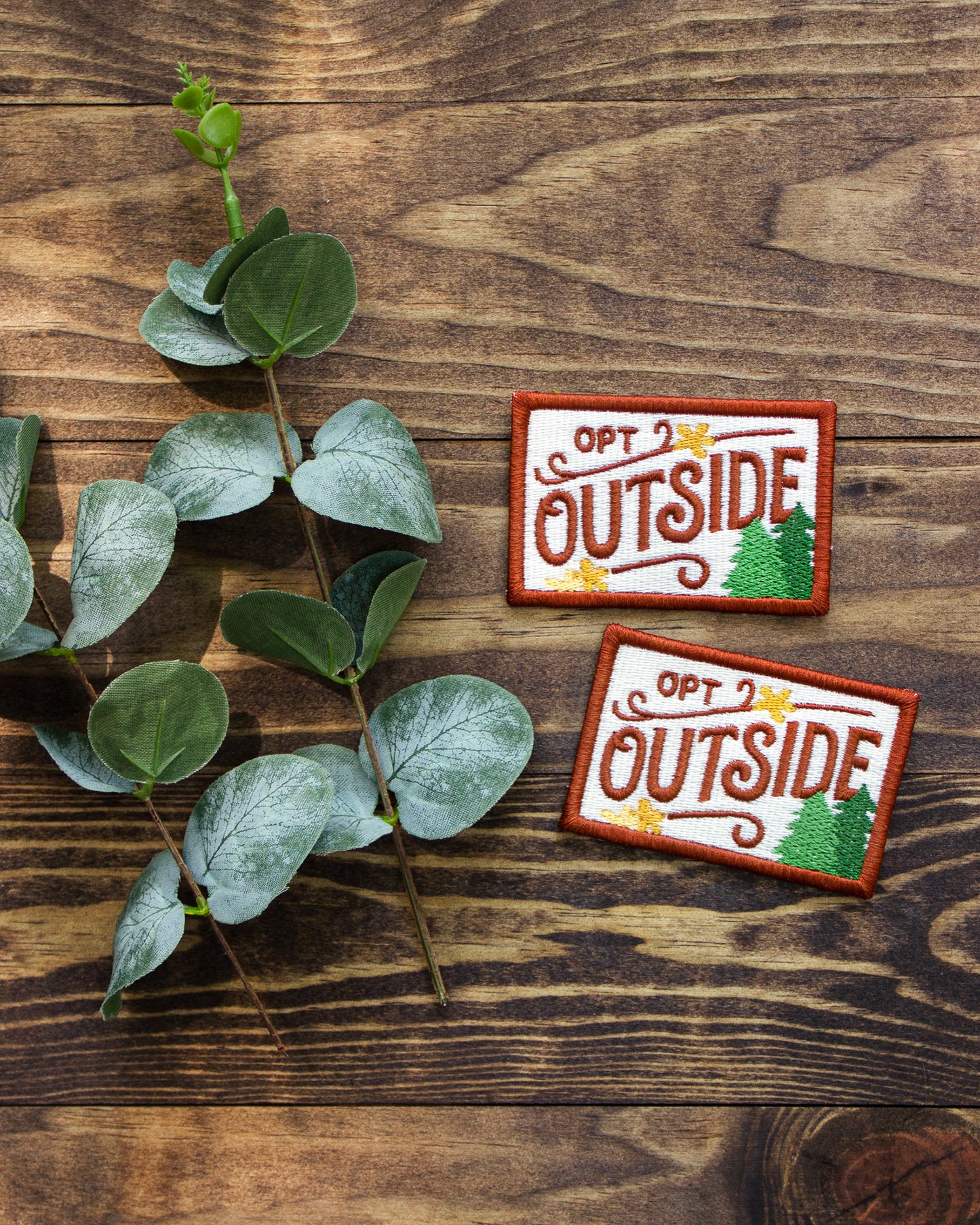 Opt Outside Embroidered Patch
